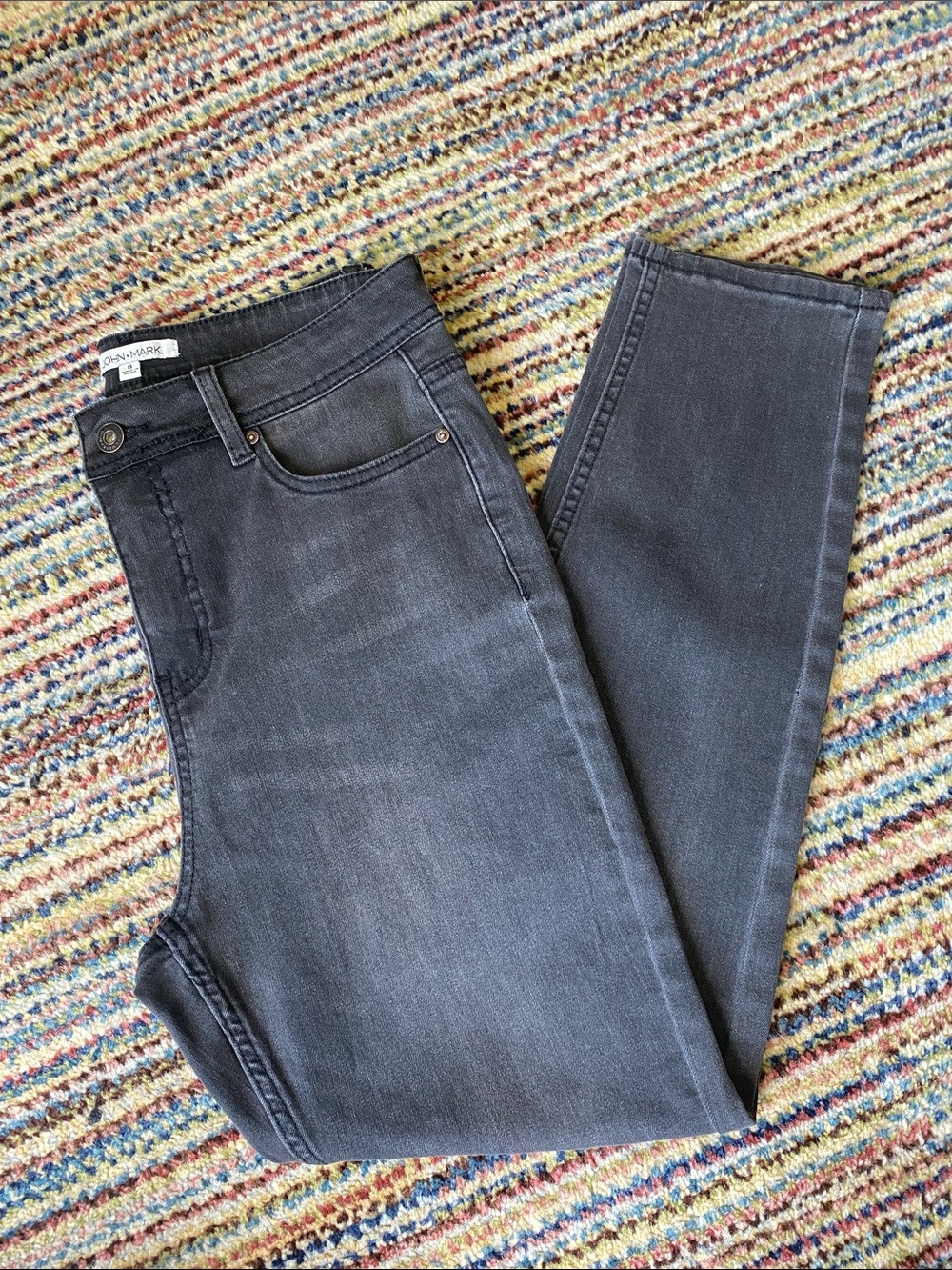 John Mark Women’s Skinny Jeans in Charcoal Gray 8
